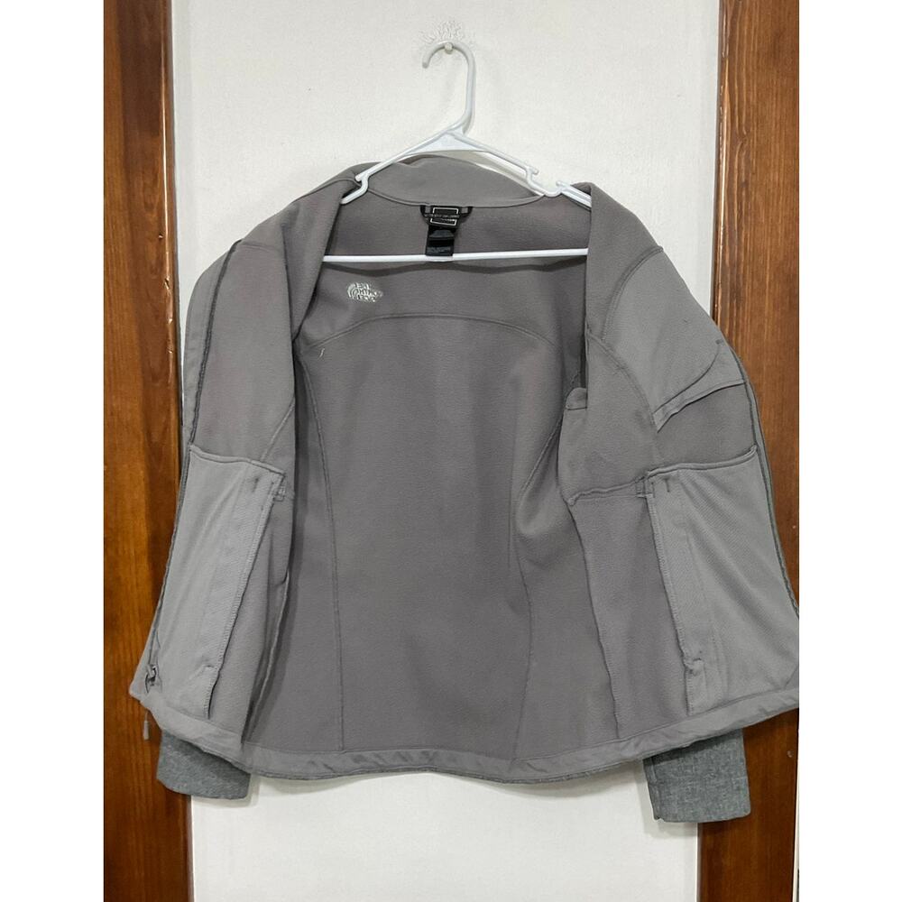 The North Face Women's Apex Bionic Jacket Windwall Size Medium Gray Fleece Lined - Picture 5 of 7